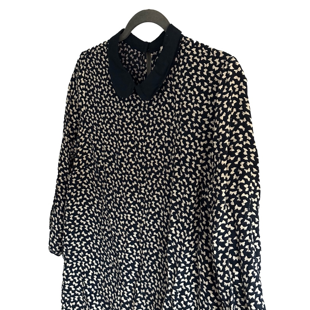 Forever 21 Mini Dress 3/4 Sleeve Size Large with Minis Bows Print